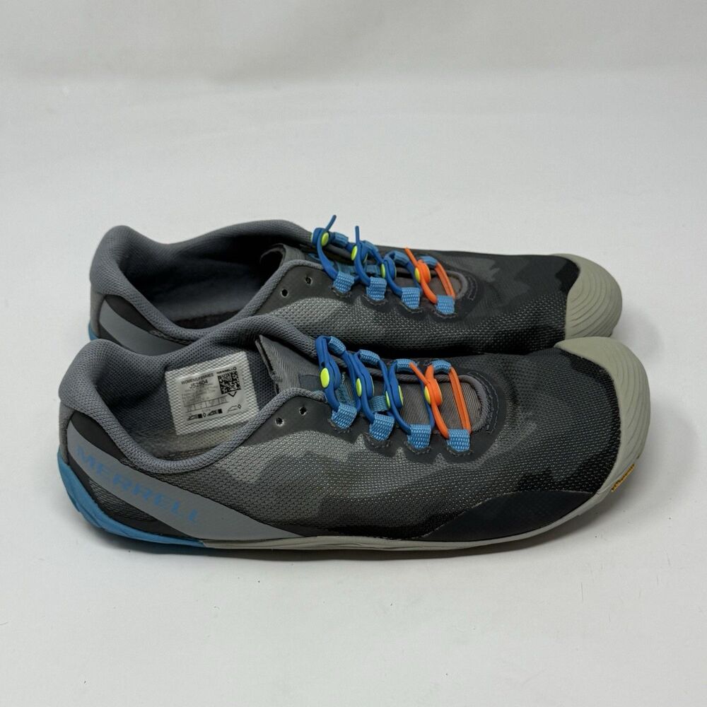 Merrell Vapor Glove 4 Shoes Womens 6.5 Gray Camo Running Minimalist Barefoot